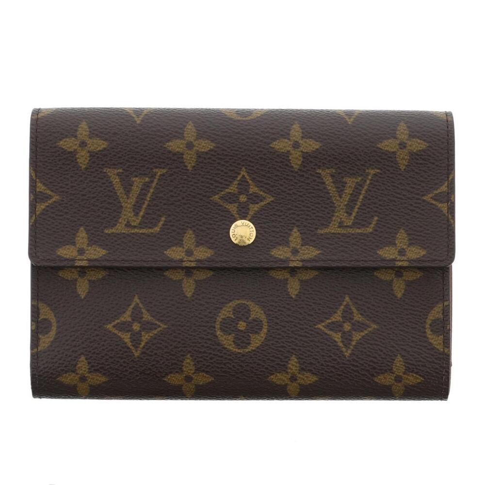 LOUIS VUITTON Monogram Porte Tresor Etui Papier Wallet Tri fold coin wallet